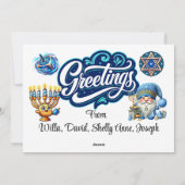 なんというフォトボム ハヌカ ユダヤの聖日 シーズンカード (裏面)