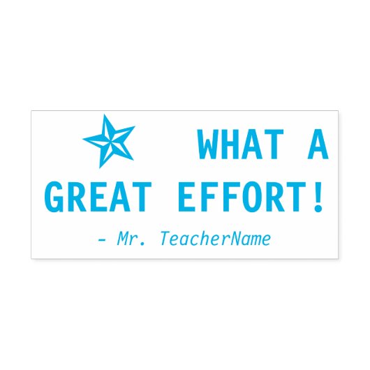 「なんという素晴らし努力だ！」 グレーディング用ゴム印 セルフインキングスタンプ (デザイン)