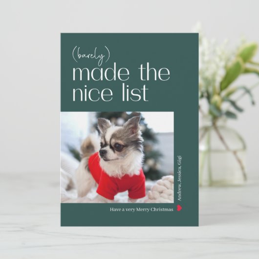 なんとか編集できたカラフルなホリデー写真カード シーズンカード (スタンド正面)