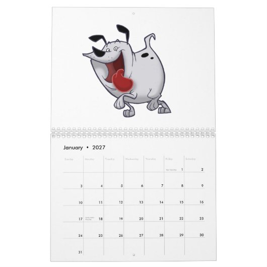 "なんとキャラクター" 2009の壁掛けカレンダーか カレンダー (1月 2027)