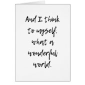 なんと素晴らしい世界挨拶カード (正面)