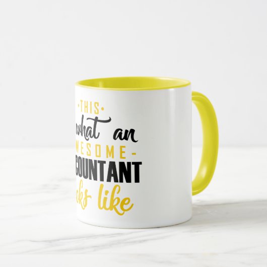 なんと素晴らしい会計士のように見えるかかわいいこの マグカップ (正面右)