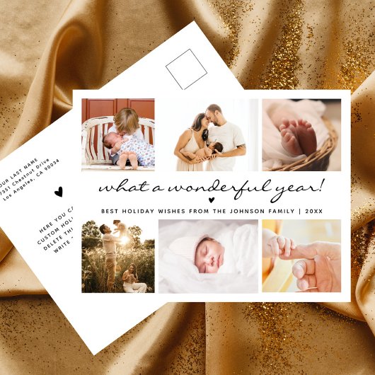 なんと素晴らしい年6のミニマル写真シック シーズンポストカード