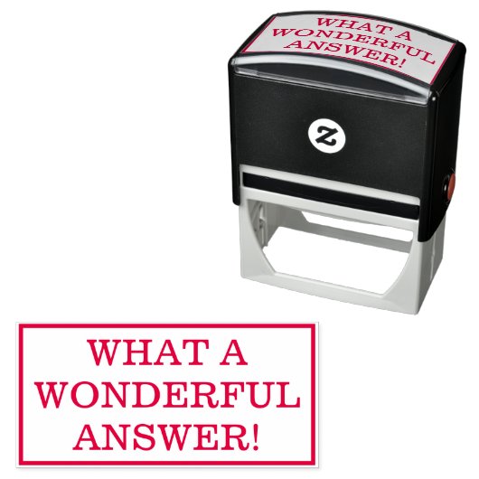 「なんと素晴らしい答えだろう!」 グレーディング用ゴム印 セルフインキングスタンプ (インサイチュ)
