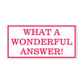 「なんと素晴らしい答えだろう!」 グレーディング用ゴム印 セルフインキングスタンプ (デザイン)