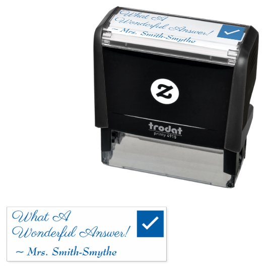 「なんと素晴らしい答えだろう！」 フィードバックのスタンプ セルフインキングスタンプ (インサイチュ)