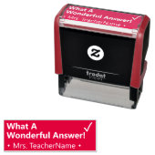 "なんと素晴らしい答え!" +カスタム家庭教師の名前 セルフインキングスタンプ (インサイチュ)