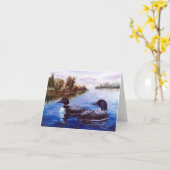 なんと組の水潜り鳥Notecardか カード (黄色い花)