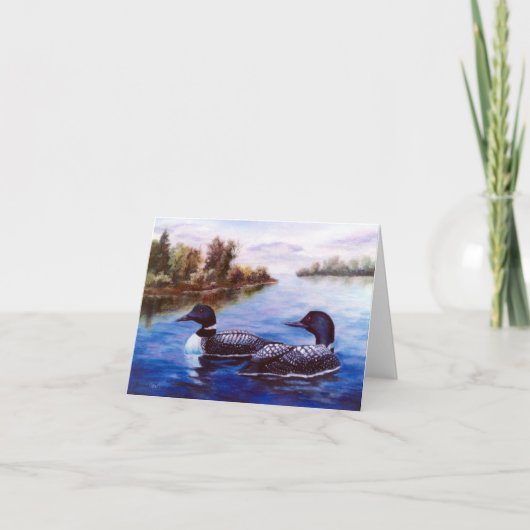 なんと組の水潜り鳥Notecardか カード (正面)