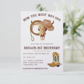 なんと西が一つだったか。カウボーイテーマファースト誕生日 招待状 (スタンド正面)