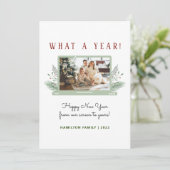 なんと1年だ!シンプルCovid新年フォトホリデー (スタンド正面)