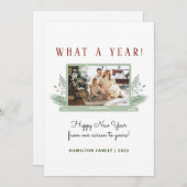 なんと1年だ!シンプルCovid新年フォトホリデー (正面/裏面)