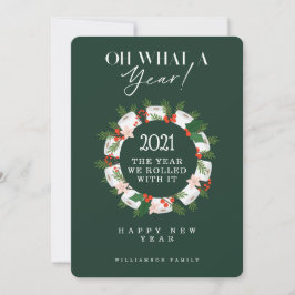 なんと1年だ!トイレ紙フェスティバルリースグリーン シーズンカード