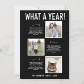 なんと1年だ！家族のニュースレター新年6枚写真 シーズンカード (正面)