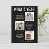 なんと1年だ！家族のニュースレター新年6枚写真 シーズンカード (スタンド正面)