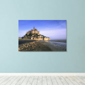 ～にある有名なル・モン・セント・ミシェル島要塞 キャンバスプリント (インサイチュ (ウッドフロア))