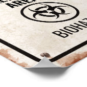 においの強い靴下エリア看板(バイオハザードアイコン付き) ポスター (角)