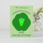 におい立つクリスマス ブリュッセル スプラウト カスタム招待状 招待状 (スタンド正面)