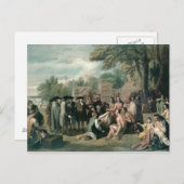 ~におけるインディアンとのウィリアム・ペン条約 ポストカード (正面/裏面)