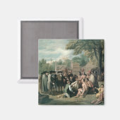 ~におけるインディアンとのウィリアム・ペン条約 マグネット (正面/裏面)