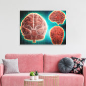 ～における人間の脳の概念違う像 キャンバスプリント (インサイチュ (リビング))