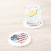 ～における愛国的なアメリカのハート グランジ コースター (側面)