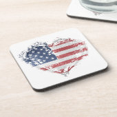 ～における愛国的なアメリカのハート グランジ コースター (左側)