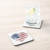 ～における愛国的なアメリカのハート グランジ コースター (右側)