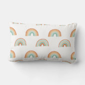 ～における手描き抽象芸術の継ぎ目のない模様 ランバークッション (裏面)