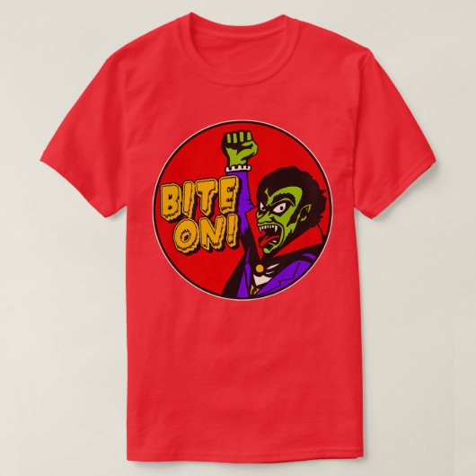 ~にかみつくドラキュラ Tシャツ (デザイン正面)
