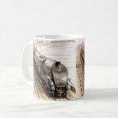 にがりの蒸気の列車のマグ コーヒーマグカップ (正面左)