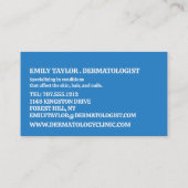 にきびデザイン、皮膚科医、皮膚科クリニック 名刺 (裏面)