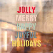 にぎやかで陽気な楽しい幸せな喜ばしいホリデー ウィンドウサイン (シート2)