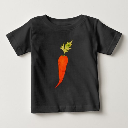 にぎやかな水彩ニンジン ベビーTシャツ (正面)