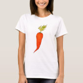 にぎやかな水彩ニンジン Tシャツ (正面)