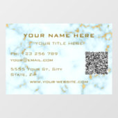 にぎやかなQRコードウィンドウの固定金ゴールド白大理石 ウィンドウサイン (シート)