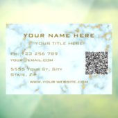 にぎやかなQRコードウィンドウの固定金ゴールド白大理石 ウィンドウサイン (シート3)