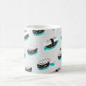 にぎり寿司の継ぎ目のない柄 コーヒーマグカップ (中央)