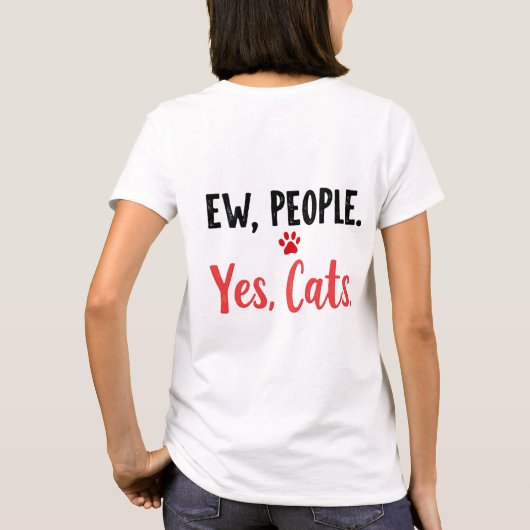 にくいにくしい人たち 猫が好き Tシャツ (裏面)