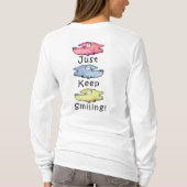 にこにこスマイル！色とりどりの歯の大きな魚 Tシャツ (裏面)