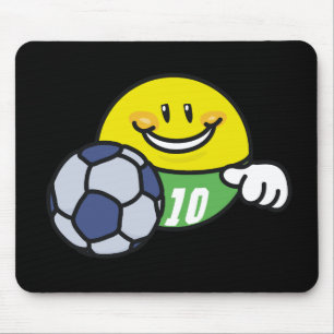 にこやかなサッカーのTシャツおよびギフト マウスパッド