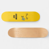 にこやかな目で口笛顔 スケートボード (横)