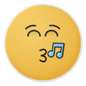 にこやかな目で口笛顔 セラミックノブ (正面)