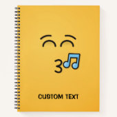 にこやかな目で口笛顔 ノートブック (正面)