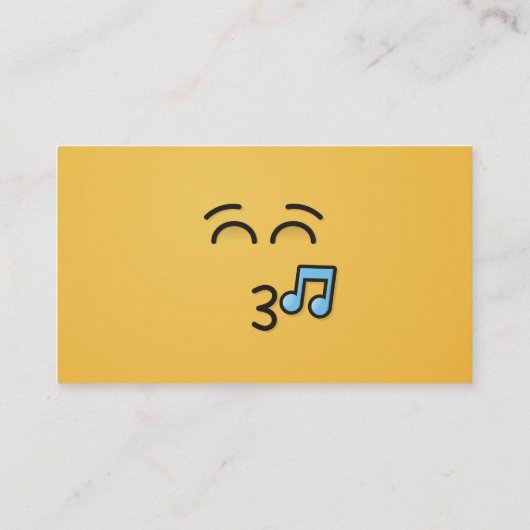 にこやかな目で口笛顔 名刺 (裏面)