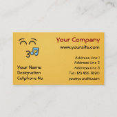 にこやかな目で口笛顔 名刺 (正面)