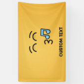 にこやかな目で口笛顔 横断幕 (縦)