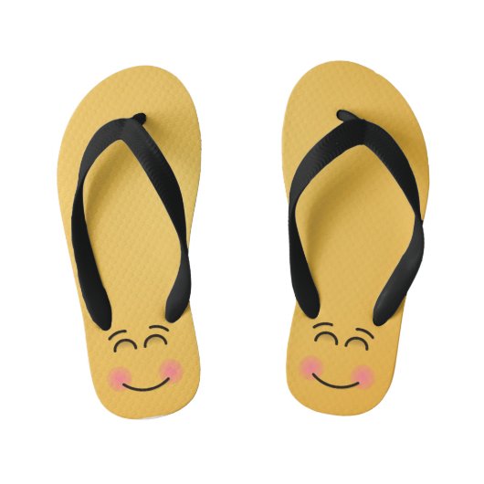 にこやかな顔 キッズビーチサンダル (フットベッド)