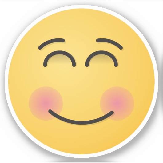 にこやかな顔 シール (正面)