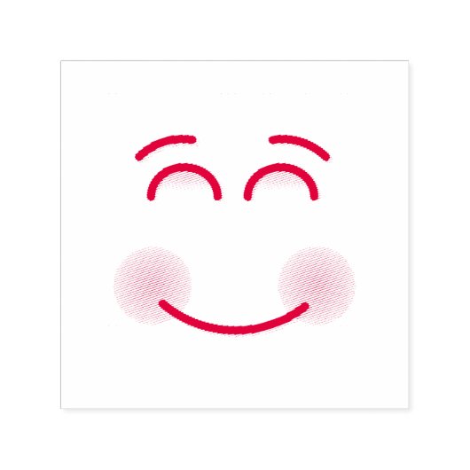 にこやかな顔 セルフインキングスタンプ (デザイン)